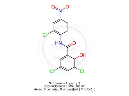Chemical structure of Niclosamide Impurity 2