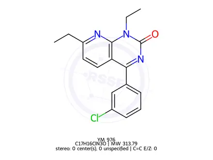 Chemical structure of YM 976