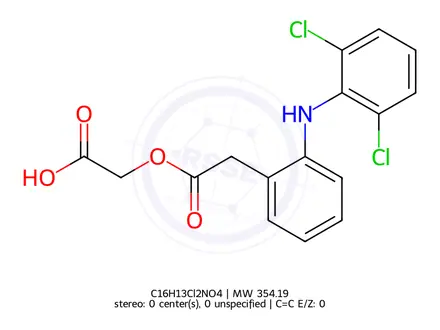 Chemical structure of Aceclofenac