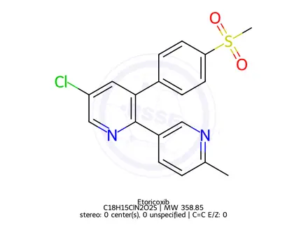 Chemical structure of Etoricoxib
