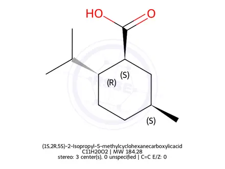 Chemical structure of (1S,2R,5S)-2-Isopropyl-5-methylcyclohexanecarboxylicacid