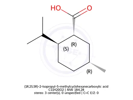 Chemical structure of (1R,2S,5R)-2-Isopropyl-5-methylcyclohexanecarboxylic acid