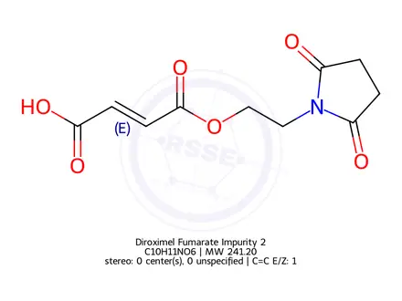 Chemical structure of Diroximel Fumarate Impurity 2