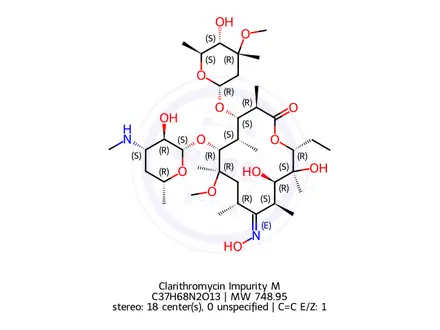 Chemical structure of Clarithromycin Impurity M