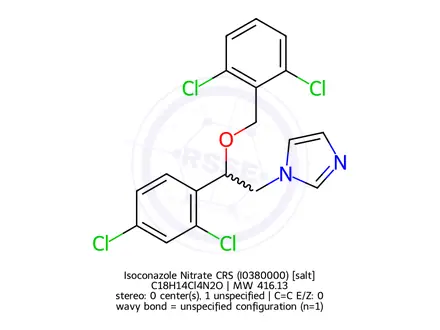Chemical structure of Isoconazole Nitrate CRS (I0380000)