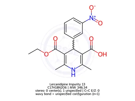 Chemical structure of Lercanidipine Impurity 13