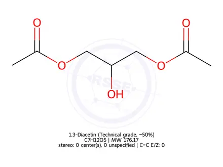 Chemical structure of 1,3-Diacetin (Technical grade, ~50%)