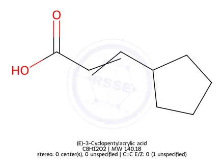 Chemical structure of (E)-3-Cyclopentylacrylic acid