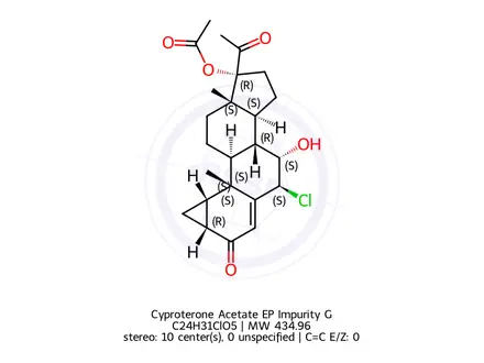 Chemical structure of Cyproterone Acetate EP Impurity G