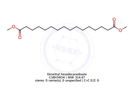 Chemical structure of Dimethyl hexadecanedioate