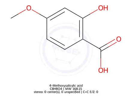 Chemical structure of 4-Methoxysalicylic acid