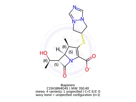 Chemical structure of Biapenem
