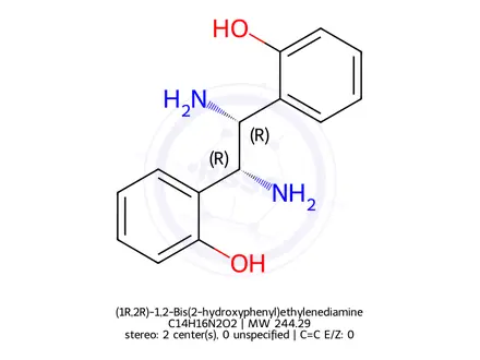 Chemical structure of (1R,2R)-1,2-Bis(2-hydroxyphenyl)ethylenediamine