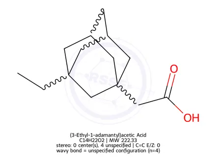 Chemical structure of (3-Ethyl-1-adamantyl)acetic Acid