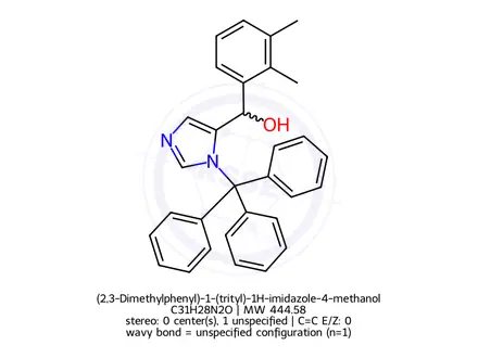 Chemical structure of α-(2,3-Dimethylphenyl)-1-(trityl)-1H-imidazole-4-methanol