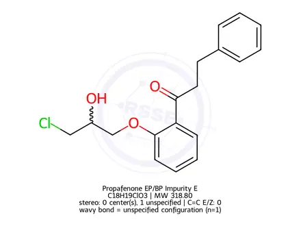 Chemical structure of Propafenone EP/BP Impurity E