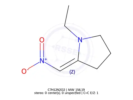 Chemical structure of 1-ethyl-2-(nitromethylene)pyrrolidine