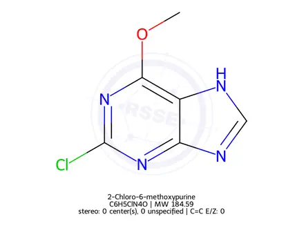 Chemical structure of 2-Chloro-6-methoxypurine