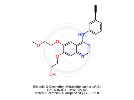Chemical structure of Erlotinib O-Desmethyl Metabolite Isomer (M13) HCl