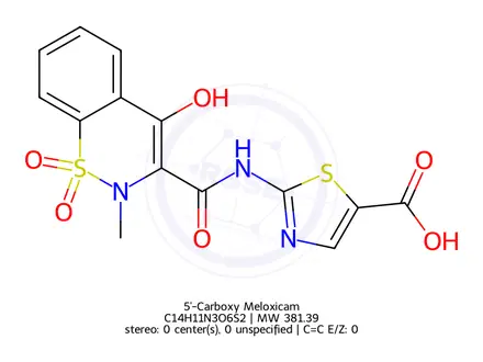 Chemical structure of 5'-Carboxy Meloxicam