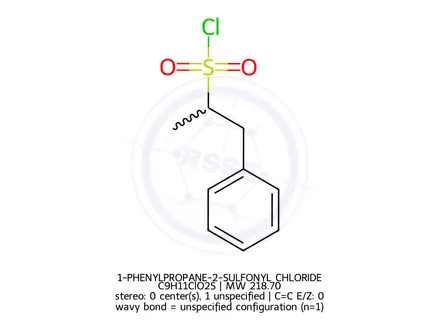 Chemical structure of 1-PHENYLPROPANE-2-SULFONYL CHLORIDE
