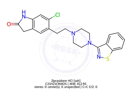 Chemical structure of Ziprasidone HCl