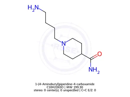 Chemical structure of 1-(4-Aminobutyl)piperidine-4-carboxamide