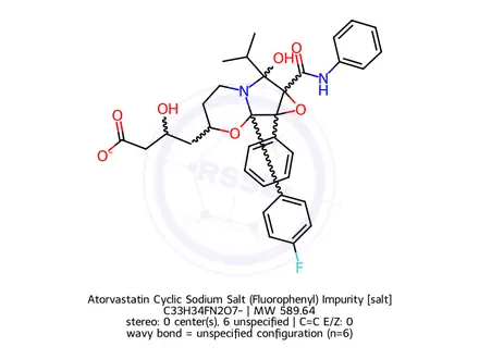 Chemical structure of Atorvastatin Epoxy Pyrrolooxazin 7-hydroxy analog