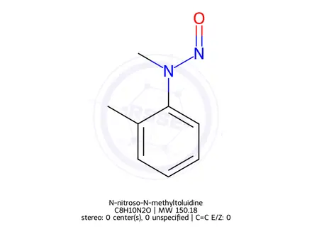 Chemical structure of N-nitroso-N-methyltoluidine
