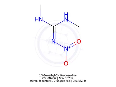 Chemical structure of 1,3-Dimethyl-2-nitroguanidine