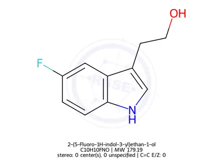 Chemical structure of 2-(5-Fluoro-1H-indol-3-yl)ethan-1-ol