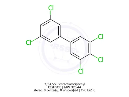 Chemical structure of 3,3',4,5,5'-Pentachlorobiphenyl