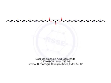 Chemical structure of Docosahexaenoic Acid Diglyceride