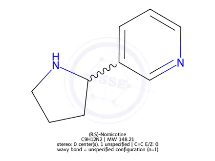 Chemical structure of (±)-Nornicotine