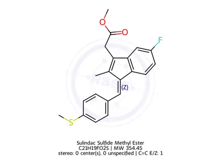 Chemical structure of Sulindac Sulfide Methyl Ester