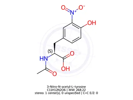 Chemical structure of 3-Nitro-N-acetyl-L-tyrosine