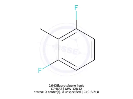 Chemical structure of 2,6-Difluorotoluene liquid