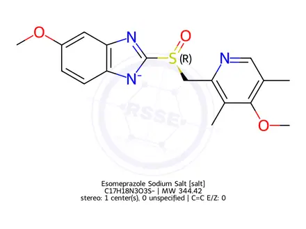 Chemical structure of Esomeprazole Sodium Salt