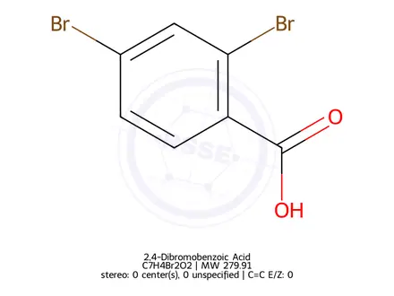 Chemical structure of 2,4-Dibromobenzoic Acid