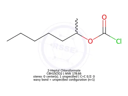 Chemical structure of 2-Heptyl Chloroformate