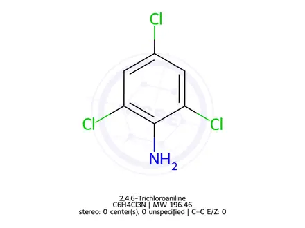 Chemical structure of 2,4,6-Trichloroaniline
