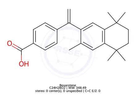 Chemical structure of Bexarotene