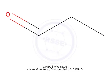 Chemical structure of Propanal