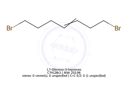 Chemical structure of 1,7-Dibromo-3-hepteneo-