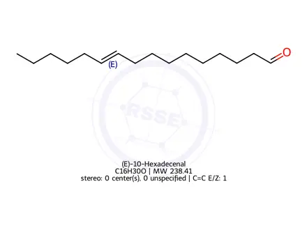 Chemical structure of (E)-10-Hexadecenal