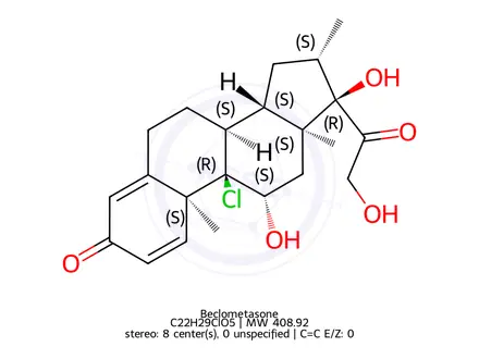 Chemical structure of Beclometasone