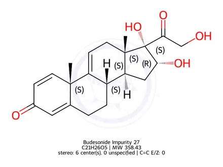 Chemical structure of Budesonide Impurity 27
