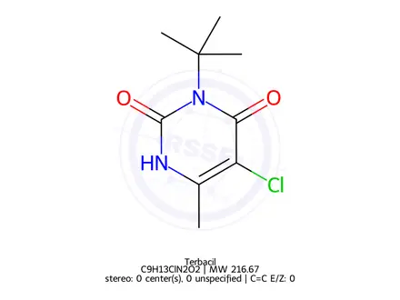Chemical structure of Terbacil