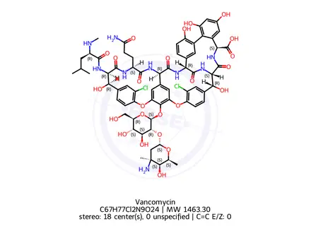 Chemical structure of Vancomycin