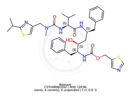 Chemical structure of Ritonavir